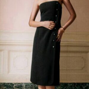 NWT* Sezane Chiarella Dress | Black, US10